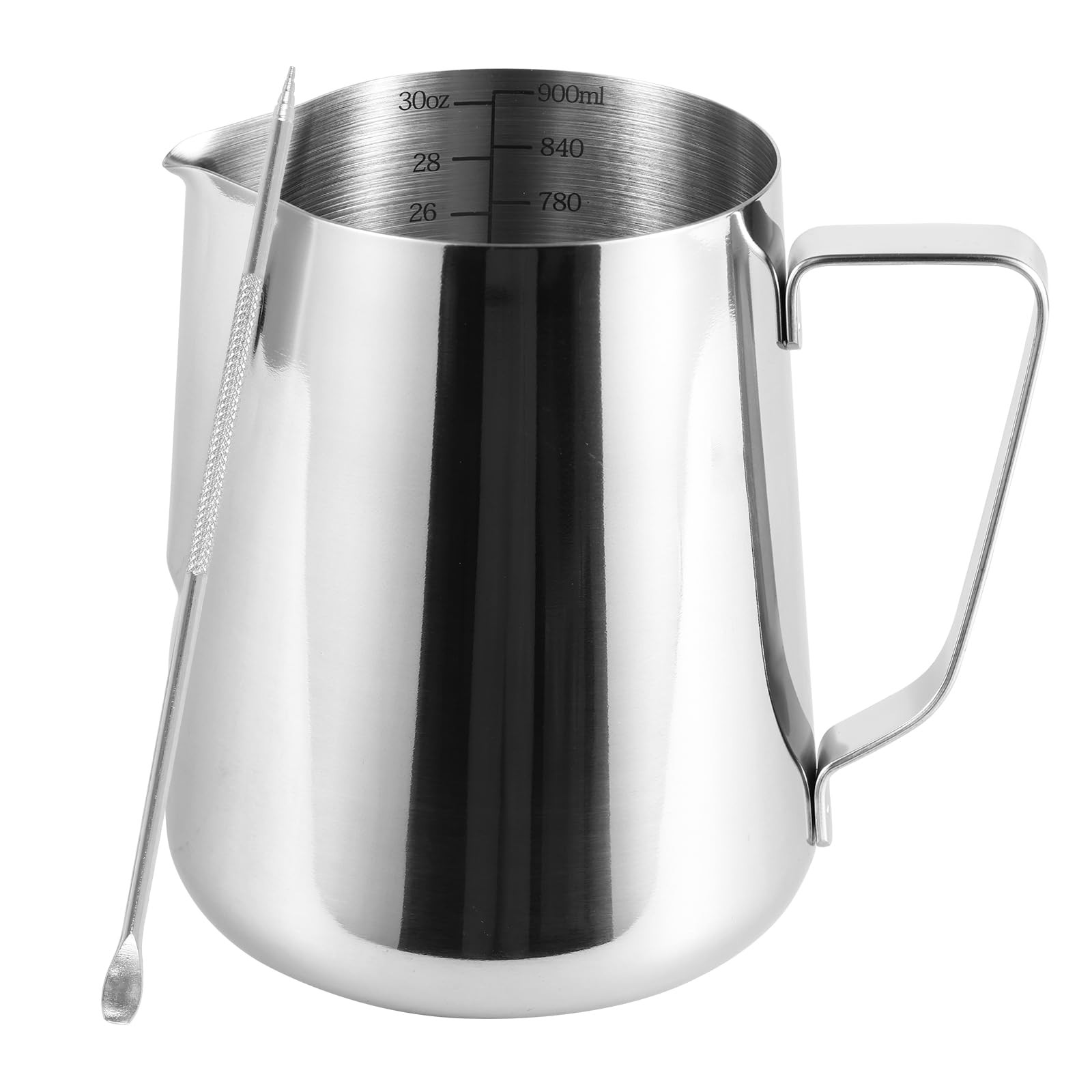 900ml Stainless Steel Milk Frothing Pitcher 32oz Steaming Jug Cup Latte