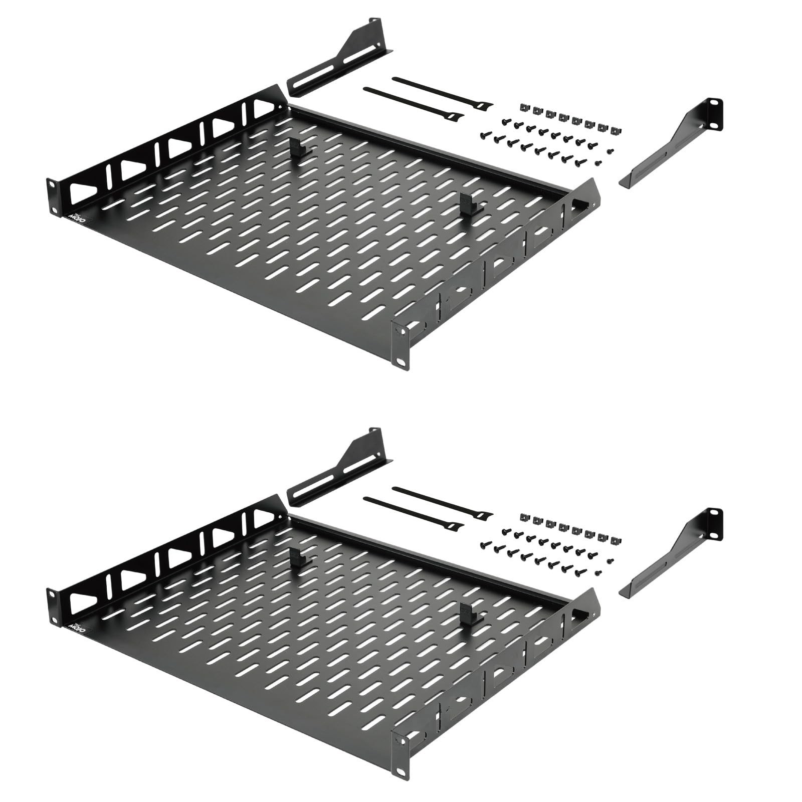 Tecmojo 1U Rack Shelf,19 inch Shelf 14 Depth,Rack 14 in/2pack,
