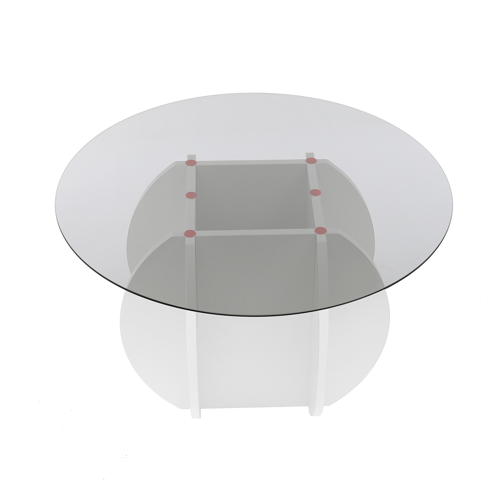 Grey Tempered Glass Coffee Table Round Coffee Table Glass Tabletop Coffee Table