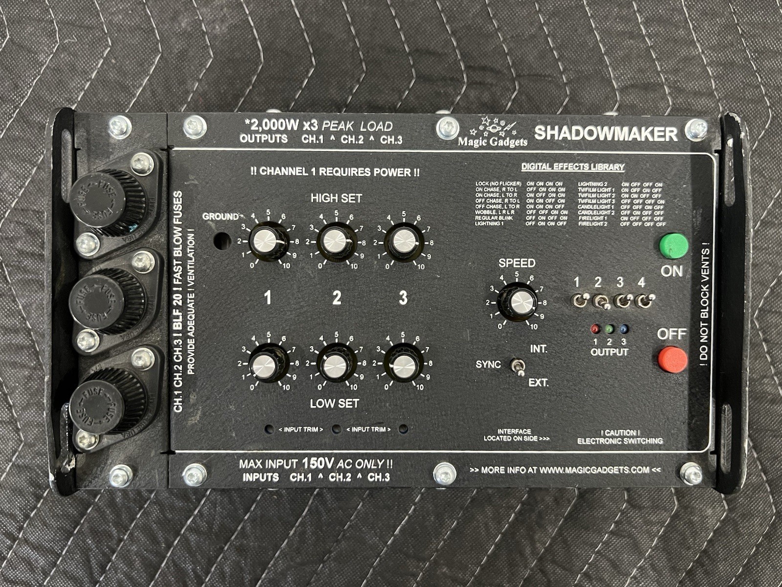3x2K Magic Gadget Shadowmaker Lighting Dimmer Great Condition