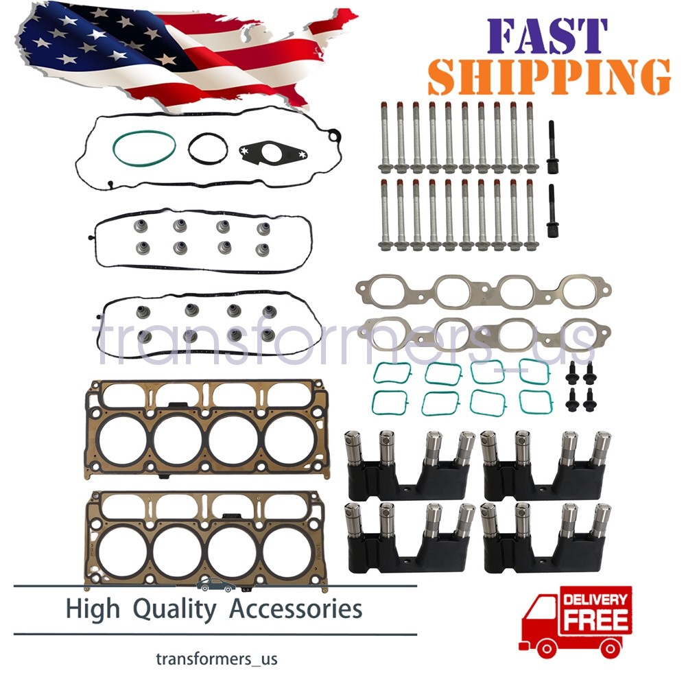 Head Gasket Set Bolts Lifters Kit For 2014-2020 Chevrolet Tahoe GMC Sierra