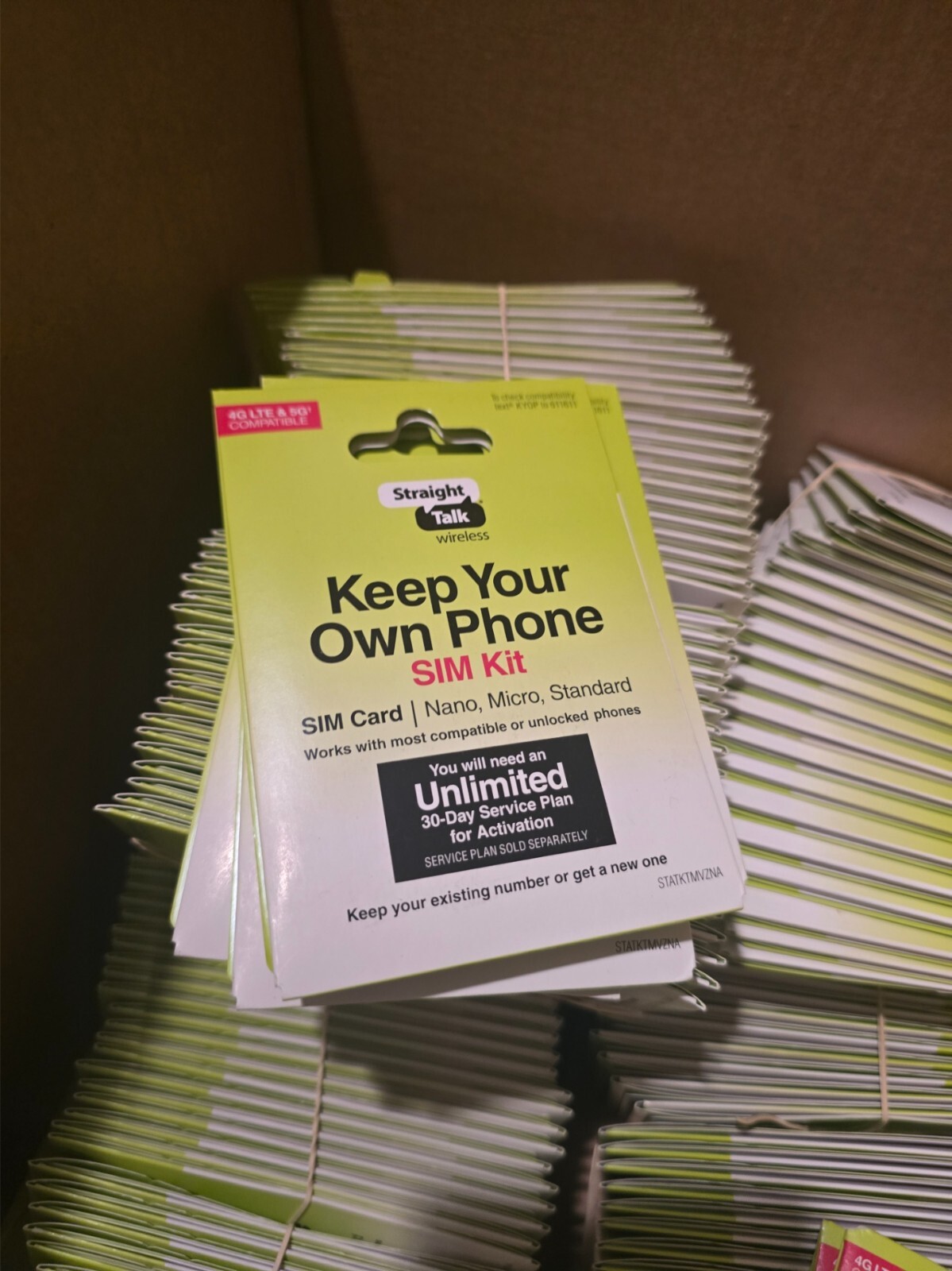 x25--lot Straight Talk 3-in-1 SIM Kit for Unlocked Phones | Bring Your Own Phone