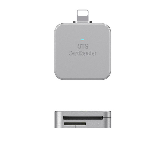 Portable Square-shaped Memory Card Reader TF/SD Card OTG Card Reader For Iphone
