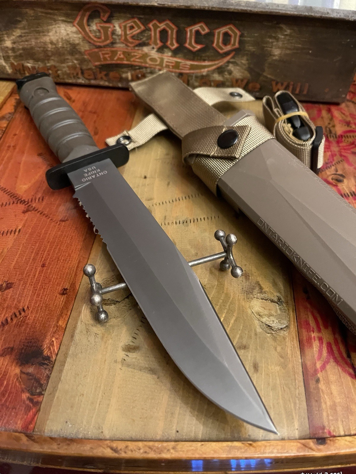 Ontario Knife Company OKC3S  USMC Combat Fighting 8" Blade and Scabbard