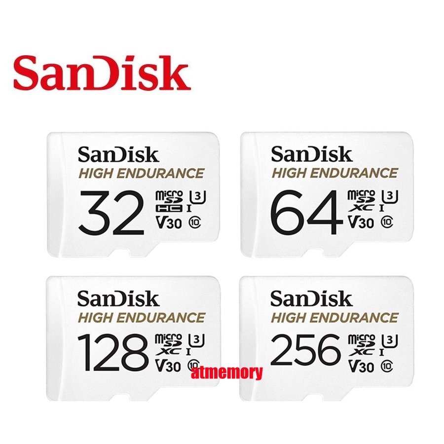 Sandisk High Endurance 32GB 64GB 128GB 256GB 512GB Micro SD Memory Card U3 V30