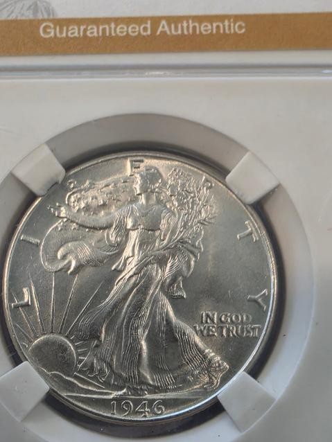 1946 Walking Liberty Half Dollar MS66+