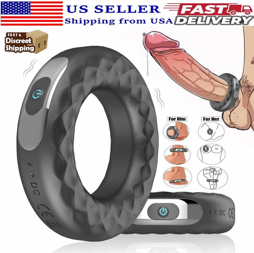 Men Penis Cock Ring Vibrator G-spot Dildo Massager Sex Toy For Women-Couples
