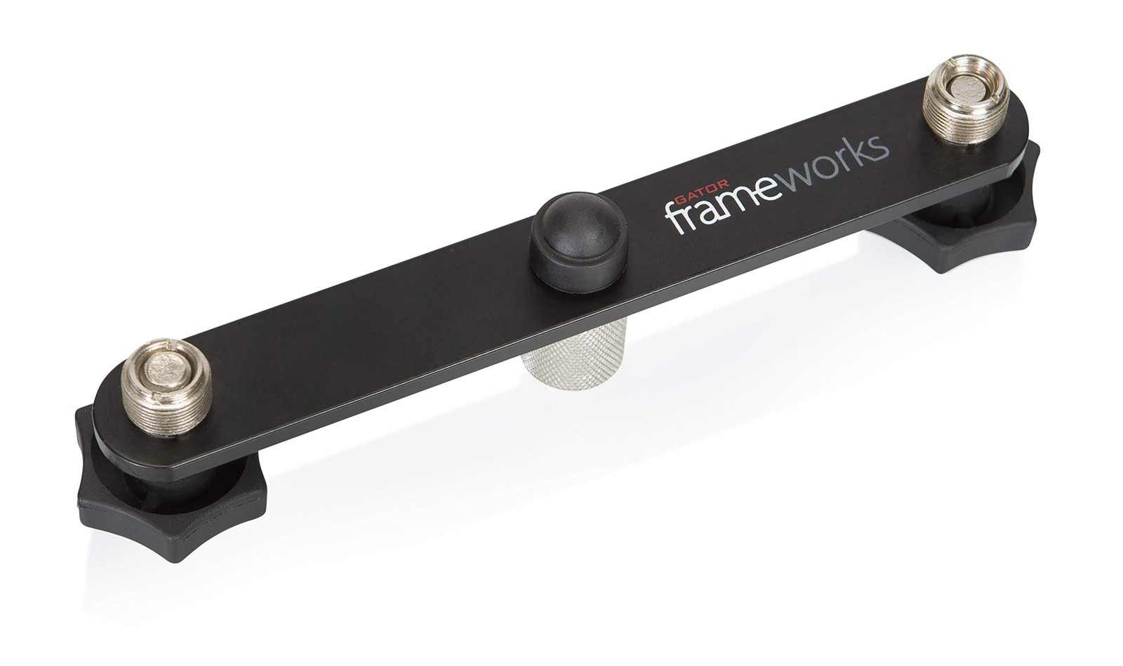 Dual Microphone Stand Mount for Stage Studio Podcasts Adjustable Black Bar