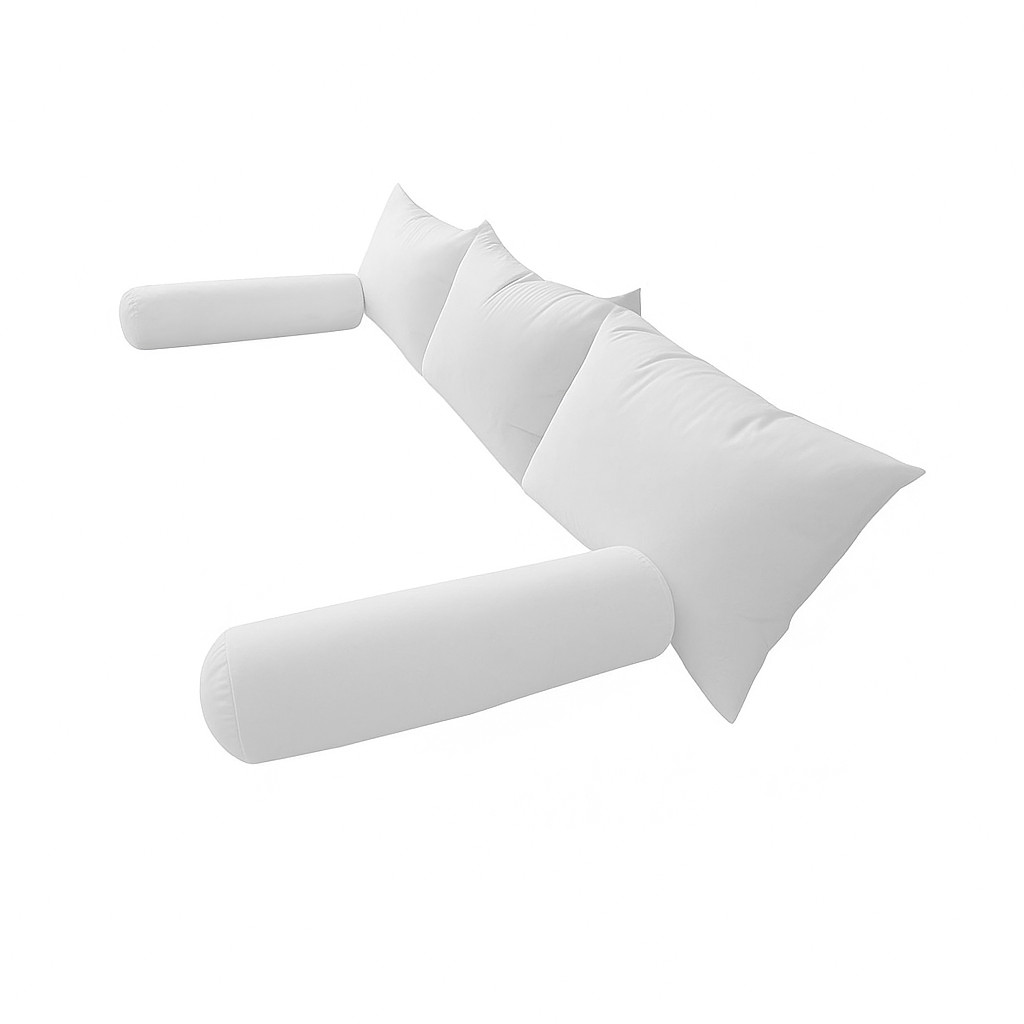 Twin Size Bolster & Back Rest Pillow Cushion Fiberfill "INSERT ONLY" - Style 3