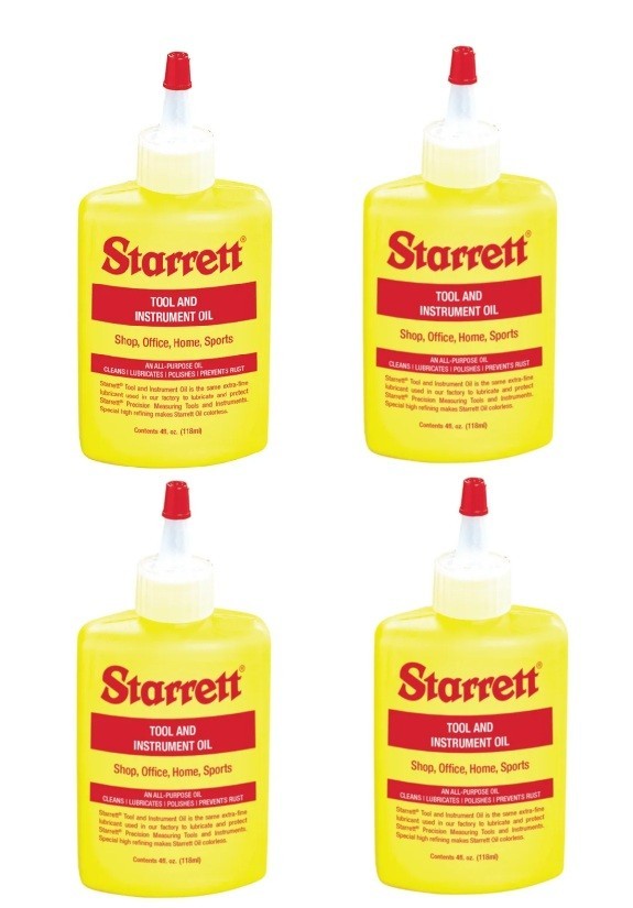 Starrett 4 oz Tool & Instrument Oil  4 Pieces 1620-4 53216