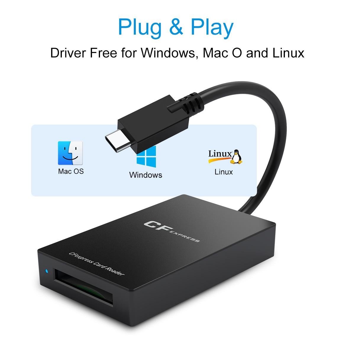 CFexpress Type B Card Reader USB3.1 Gen 2 Type C Card Reader CFexpress Memory f