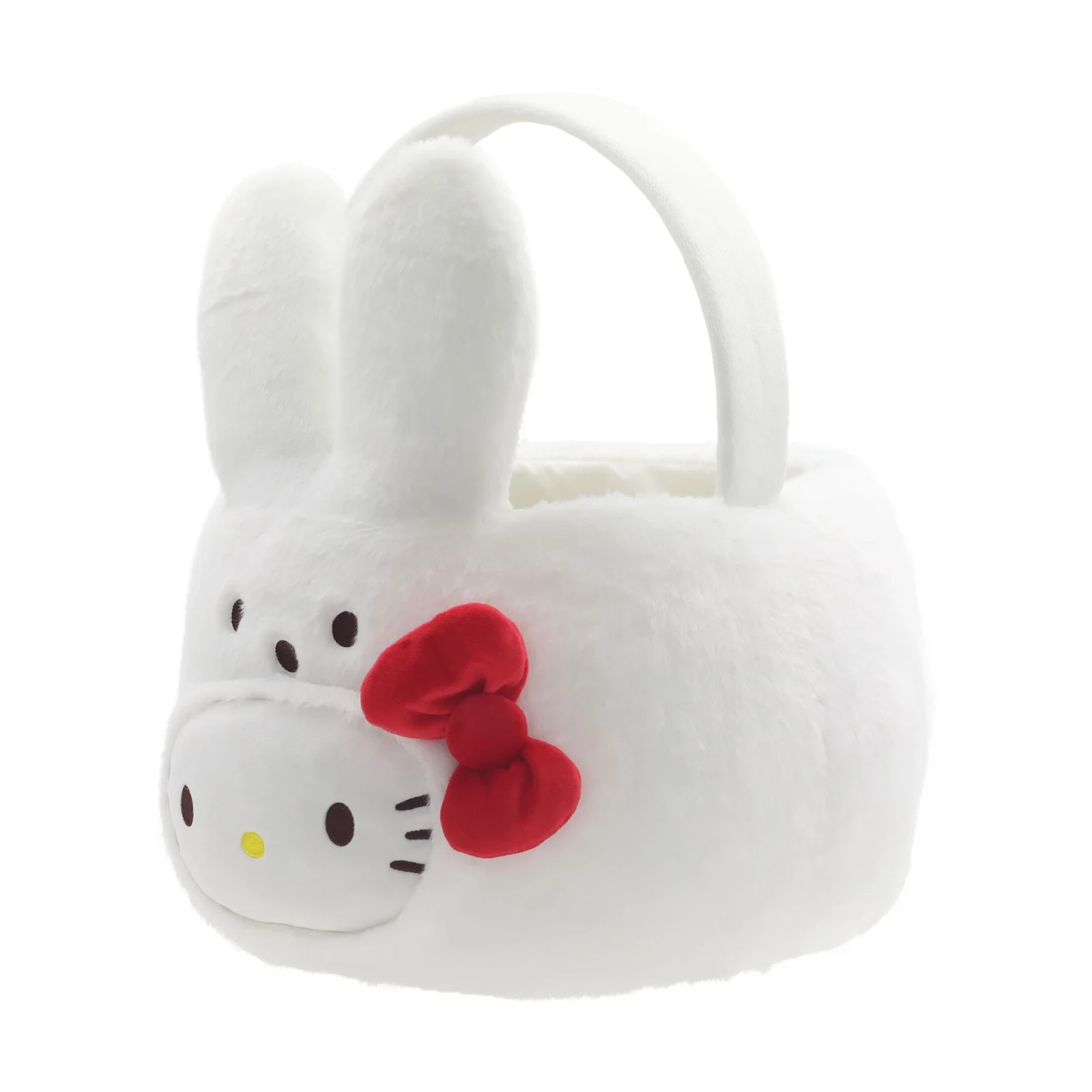 HELLO KITTY White PEEPS JUMBO SIZE Easter Bunny Basket W/Handle! - 9.25" X 15.5"