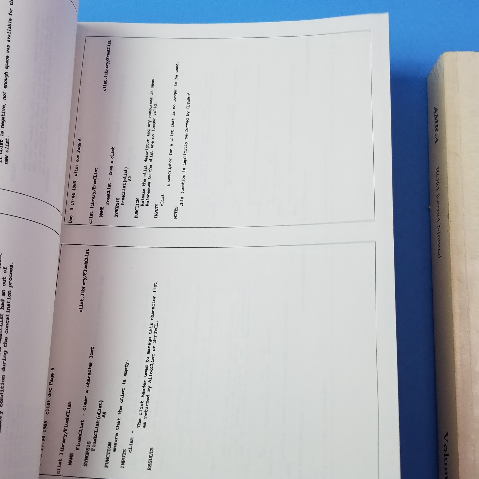 Volume one and volume two ROM Kernel Manual For the Commodore Amiga computers