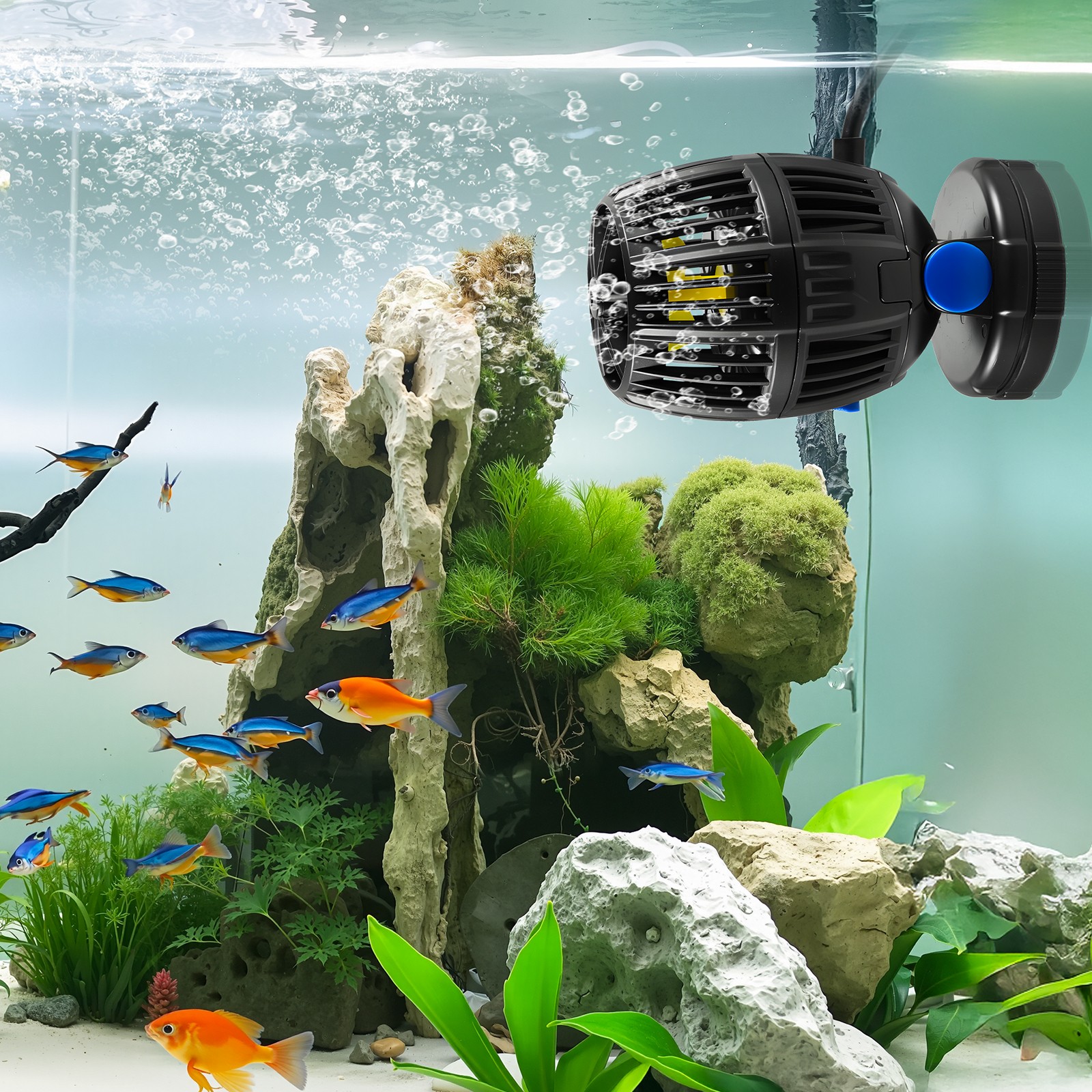 VEVOR Aquarium Wave Maker with Controller 20WDC 24V Powerhead with Magnetic Base