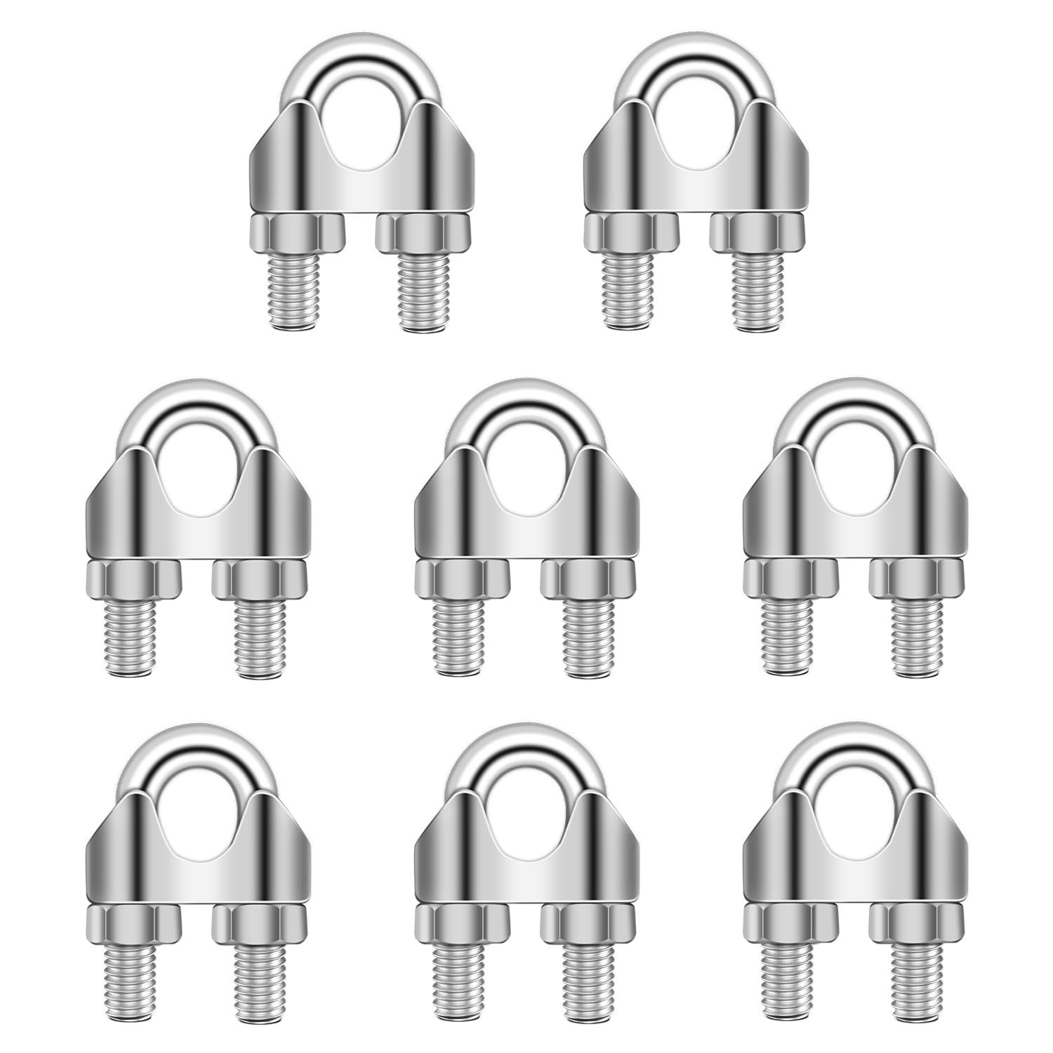 3/8 Inch M10 Cable Clamps, Wire Rope Clamp, 304 Stainless Steel Wire Rope Cable