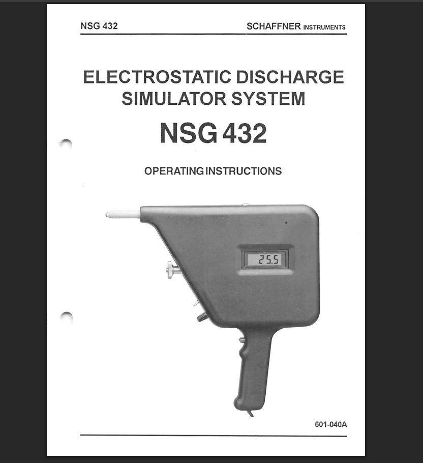 Schaffner NSG432 ESD Electrostatic Discharge Simulator 2-25KV WORKS AS-IS