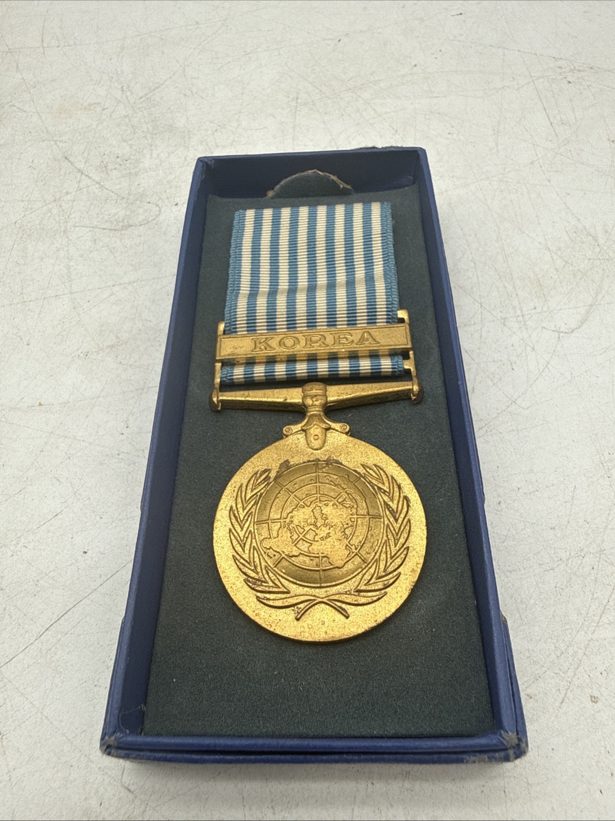 Vintage Genuine UN Korean Korea War Service  Award medal