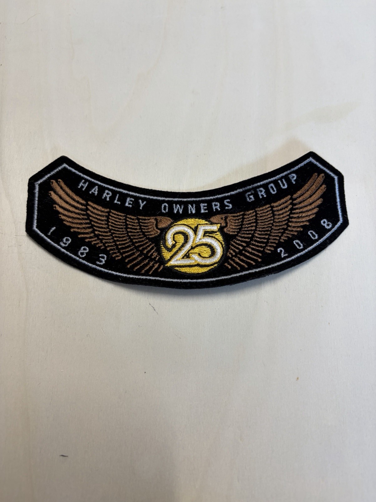 1983-2008 25 Year Commemorative Harley Davidson Owners Group HOG Rocker Patch