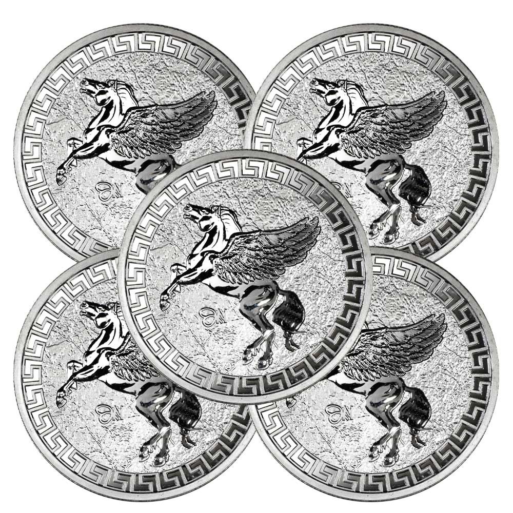 Lot of 5 - 2023 £1 St. Helena "Jennie Norris" Pegasus BU