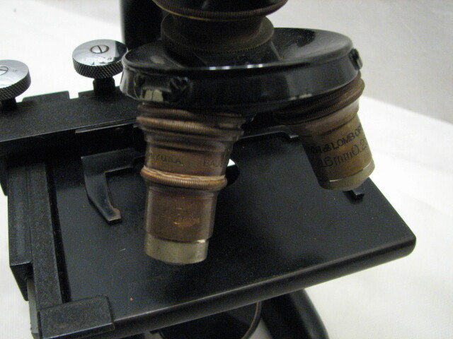 Vintage Bausch &Lomb Optical Microscope/Case Oil 97X Objective Compound Stage B