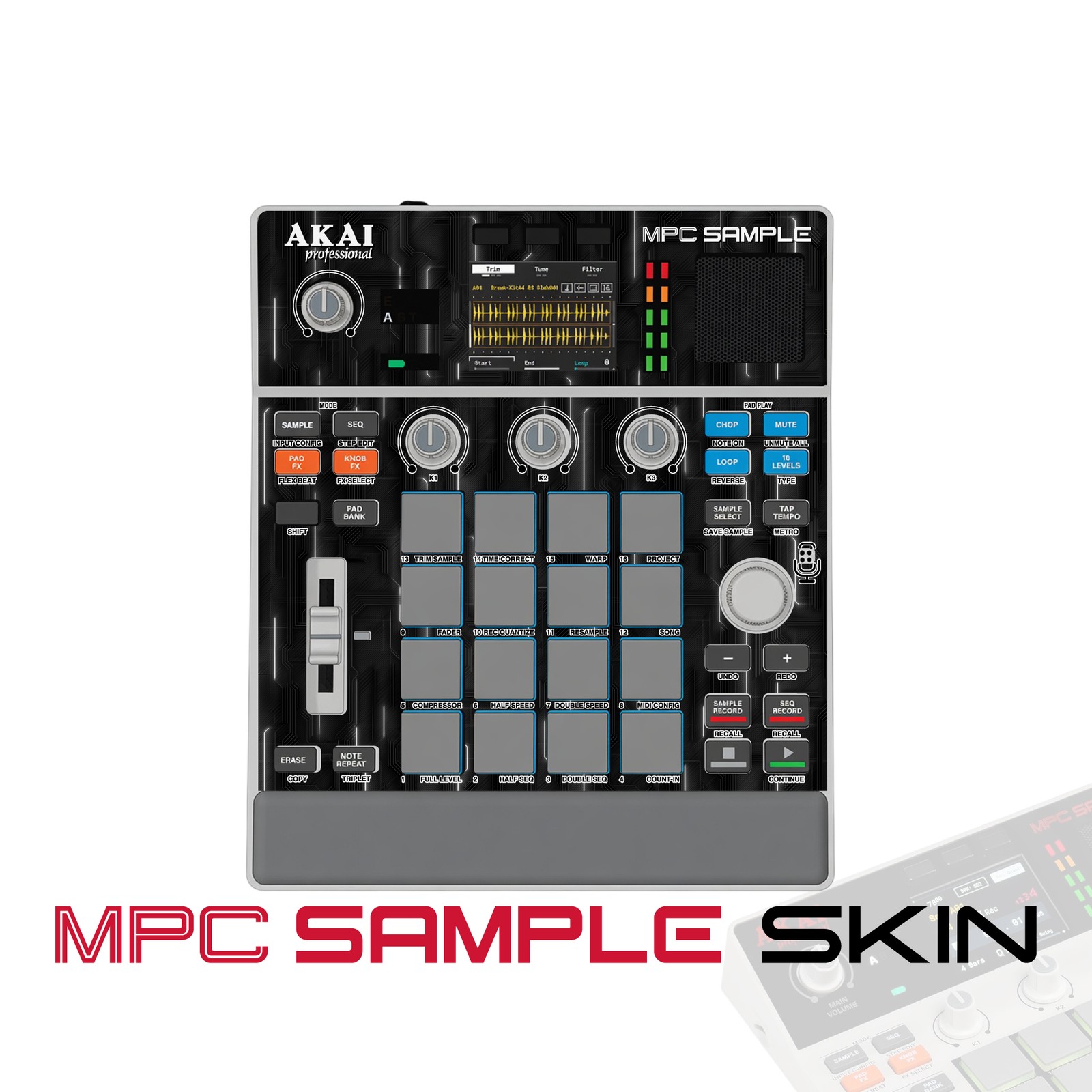 Akai MPC Sample Skin / Black Circuit