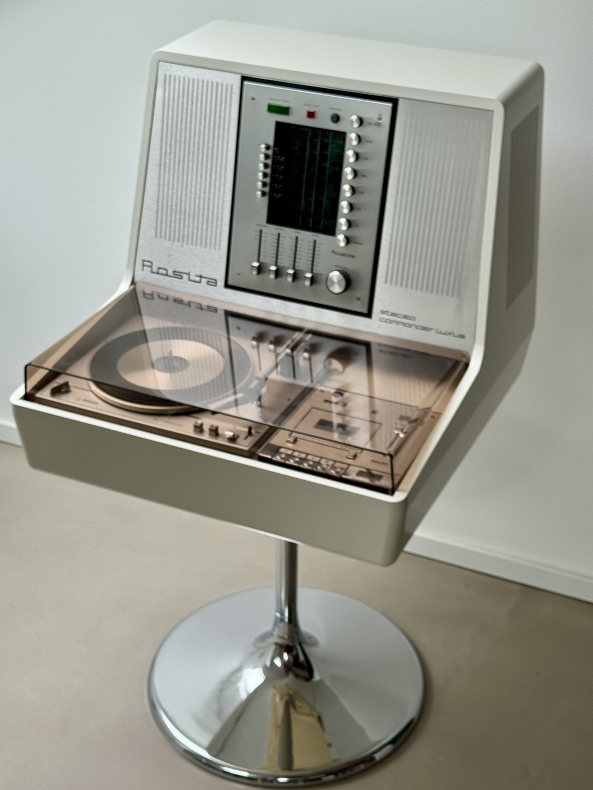 VTG White Rosita Commander Luxus Philips Record Player Radio Hifi System 70s 80s