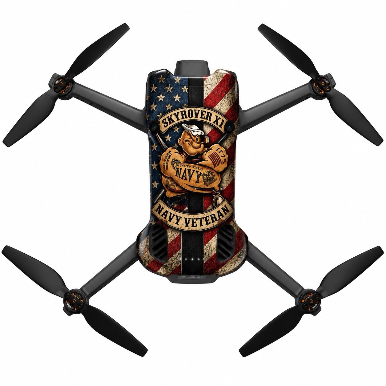 SKYROVER X1 DRONE SKIN-Premium Vinyl Includes-Full Set Color Match Propellers
