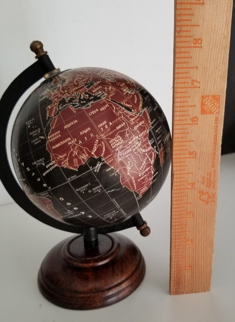 Tabletop Globe Black Decorative Desk Decor Tabletop Display 8 Inch