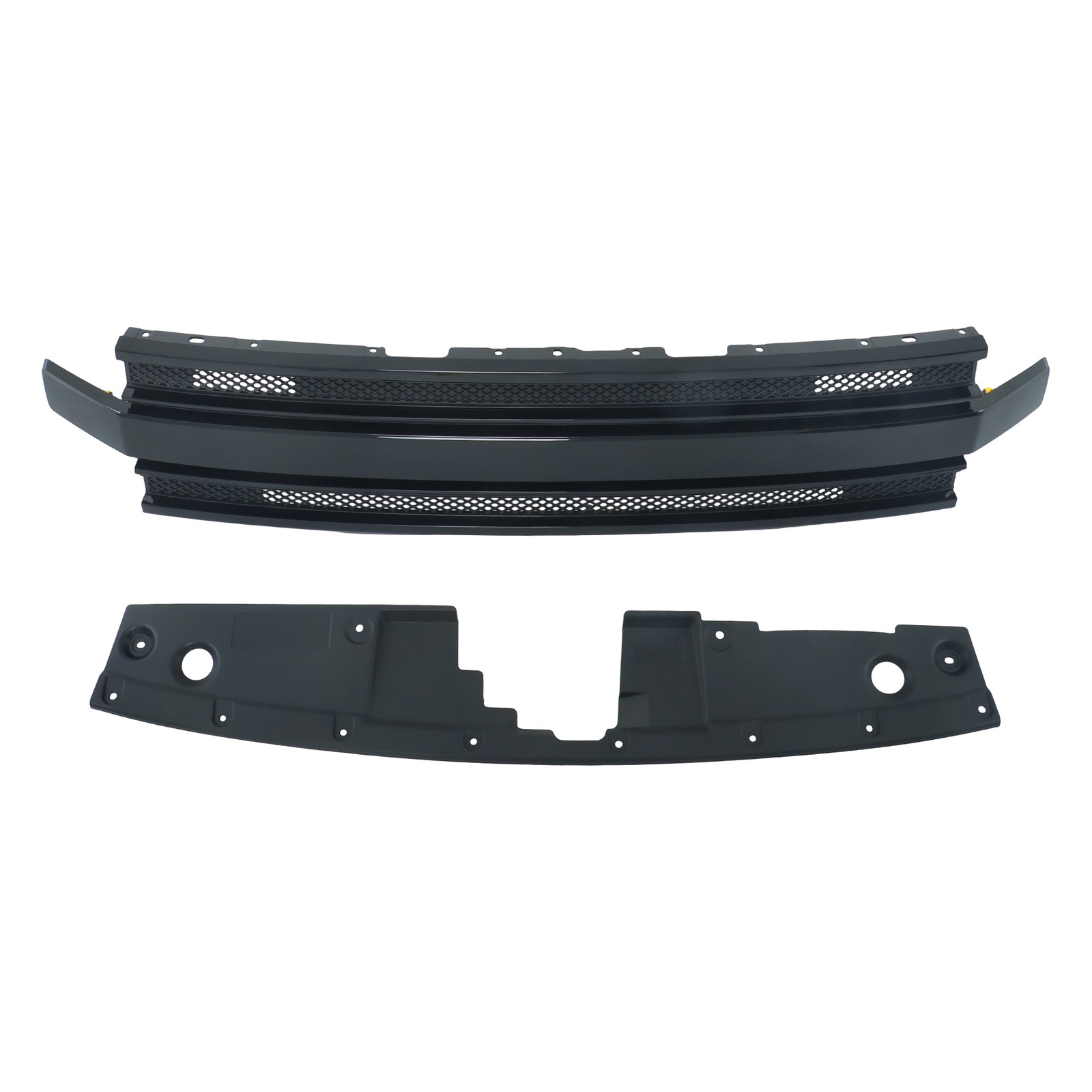 Fit For Ford Flex 2013-2019 Gloss Black Front Upper Grille Assembly Easy Install