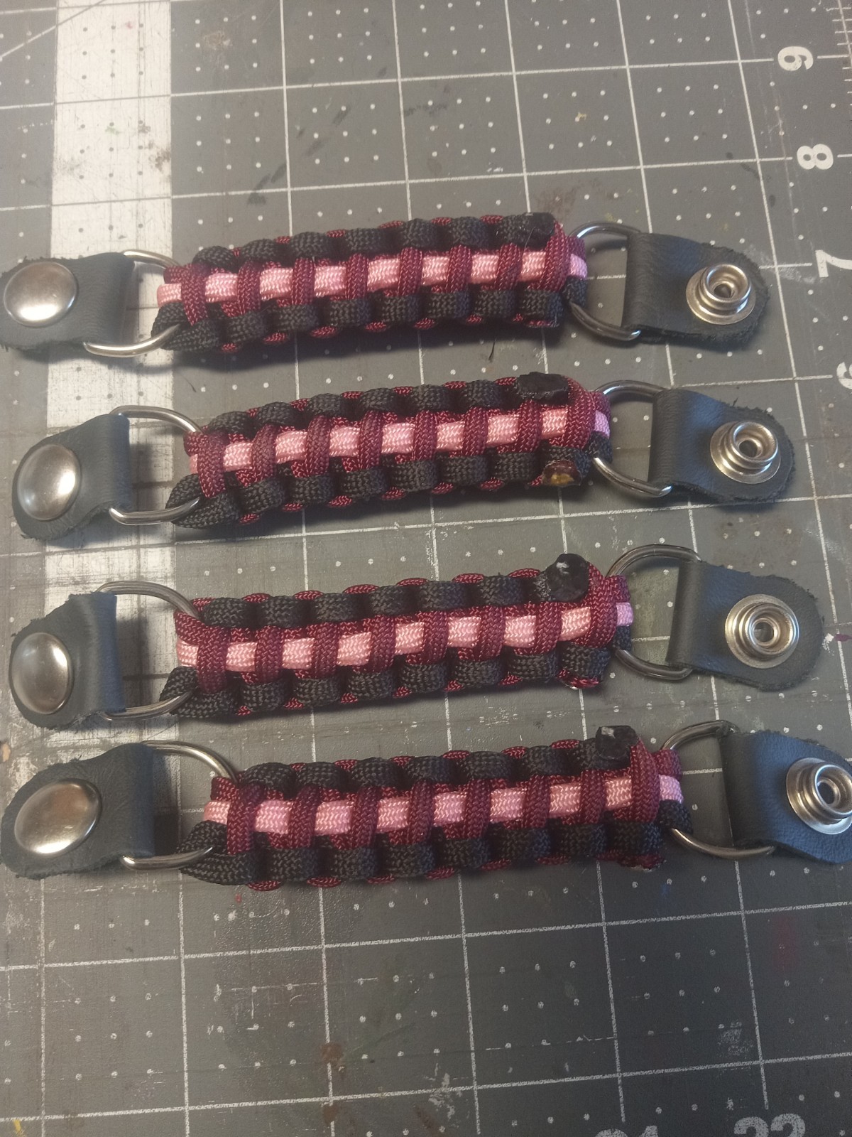 Vest extenders Black  Marron & pink Line  4 para cord