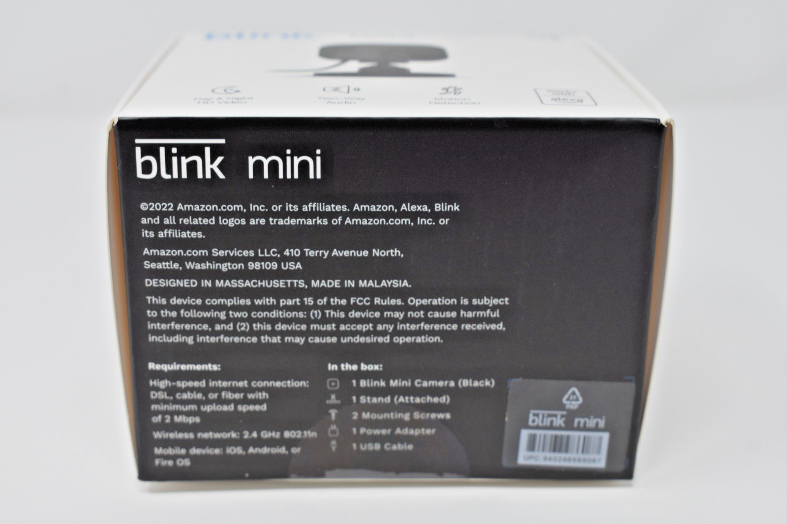 Blink Mini Indoor Plug-In HD Smart Security Camera Black Works With Alexa New