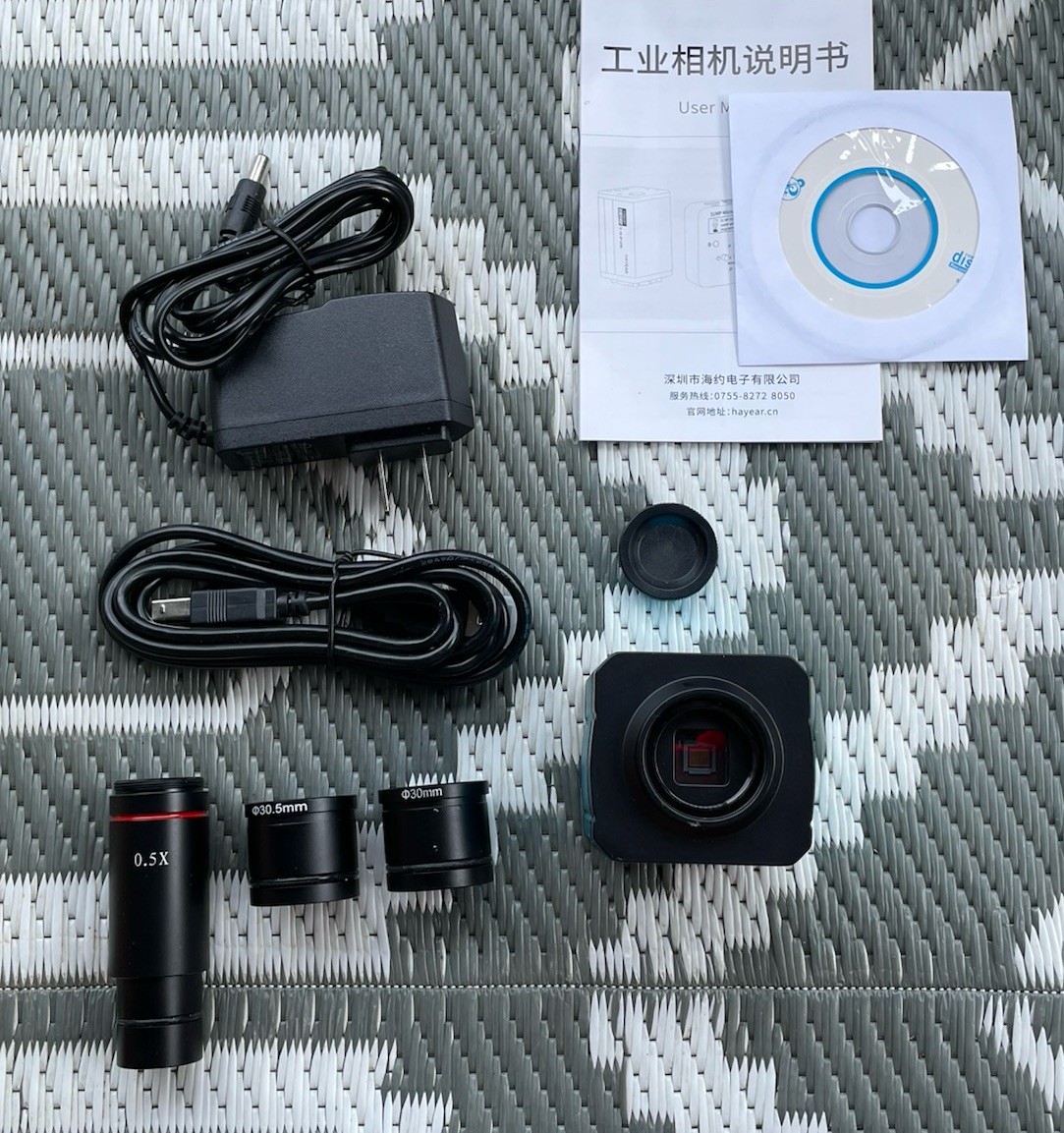 37MP 1080P 60FPS USB Industrial Microscope Camera with Conversion Adapter