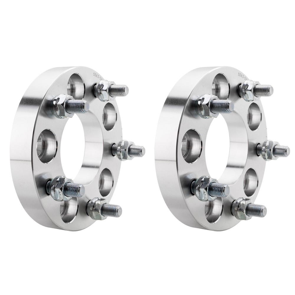 2pcs 5x4.5 To 5x4.75 Wheel Spacers Adapters 1 Inch Thick Silver 12x1.5 Studs