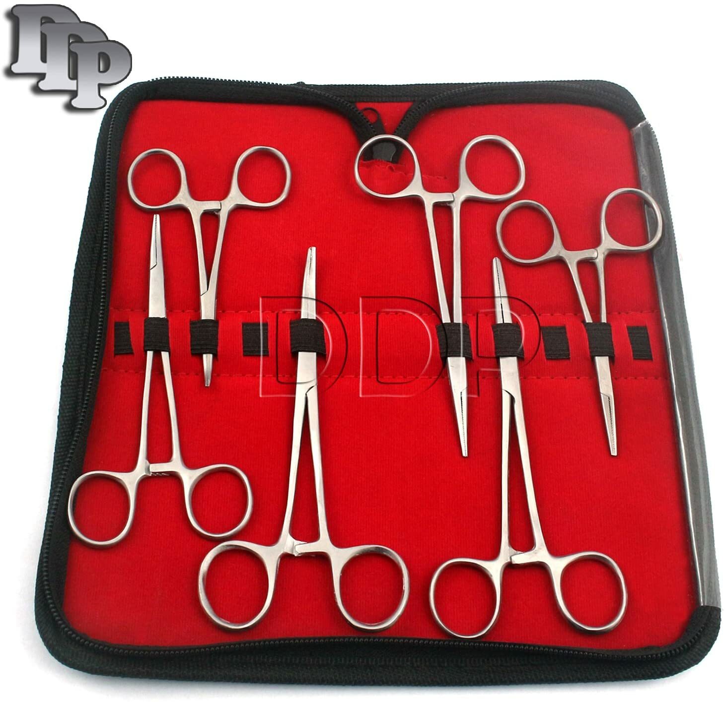 Ultimate Hemostat Set, 6 Piece Includes Tactical Pouch Ideal For Hobby DS-1352