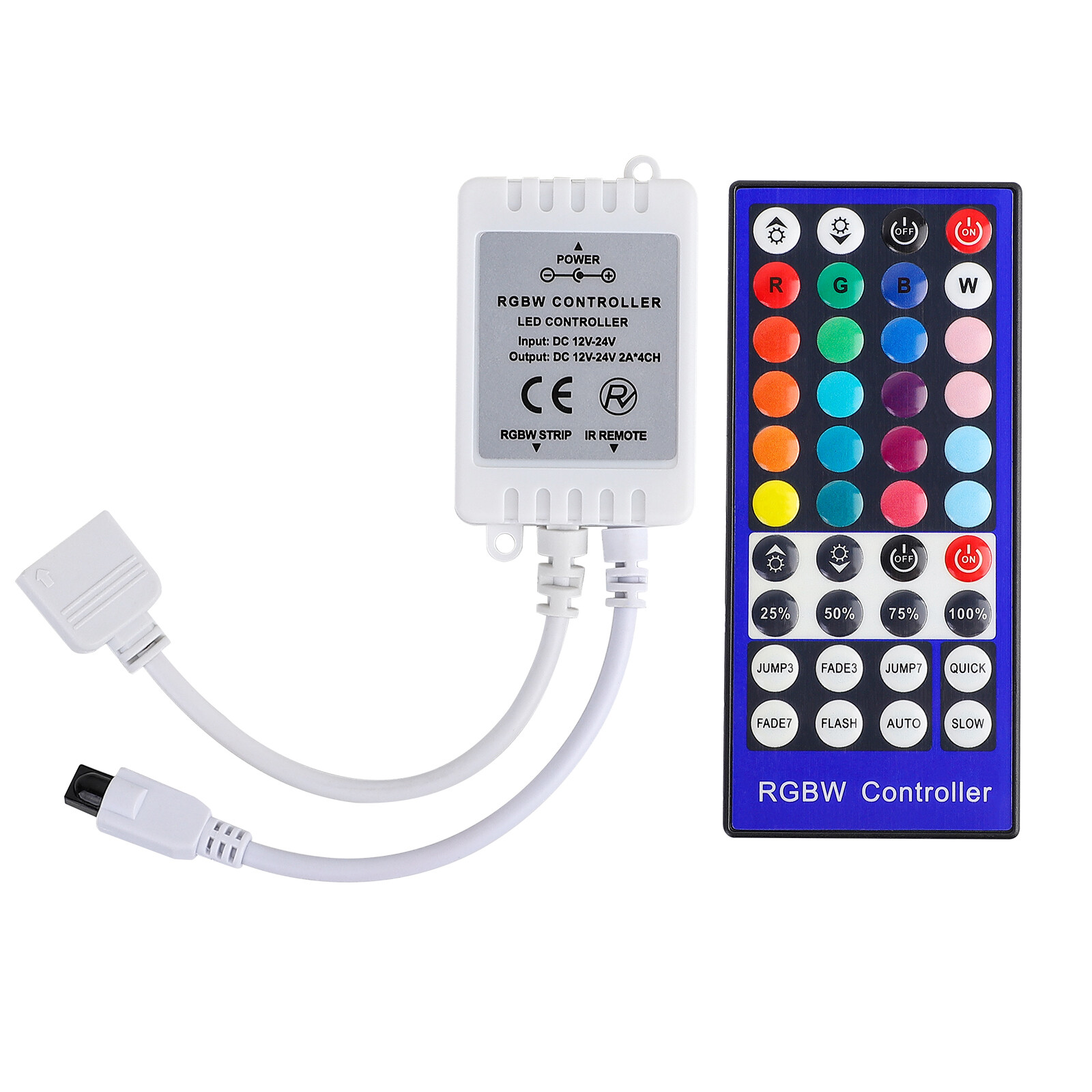 RGBW IR Remote Controller for SMD 5050 RGBW/RGBWW 5 Pin LED Strip Lights 40 Keys