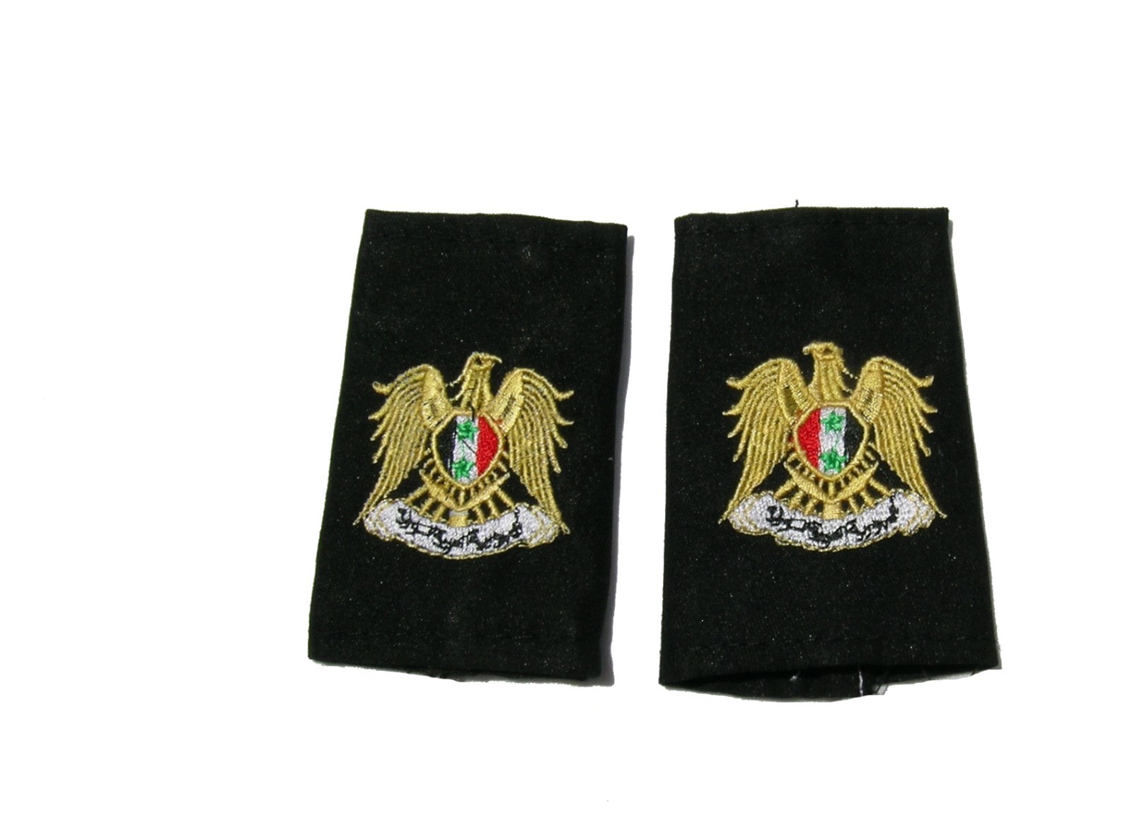 Syrian Navy Major shoulder slides on Black cloth
