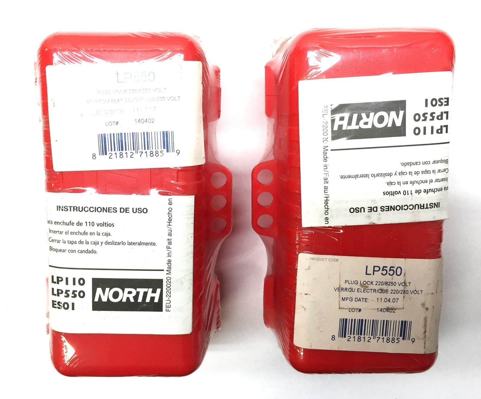 Honeywell North Lock-a-Plug E-Safe LP550 [Lot of 2] NOS