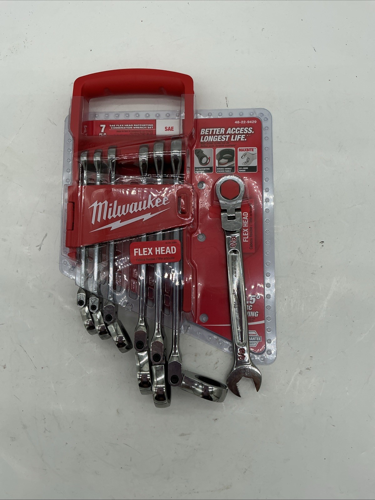 Milwaukee 48-22-9429 144-Position Flex-Head Ratcheting Combination Wrench Set