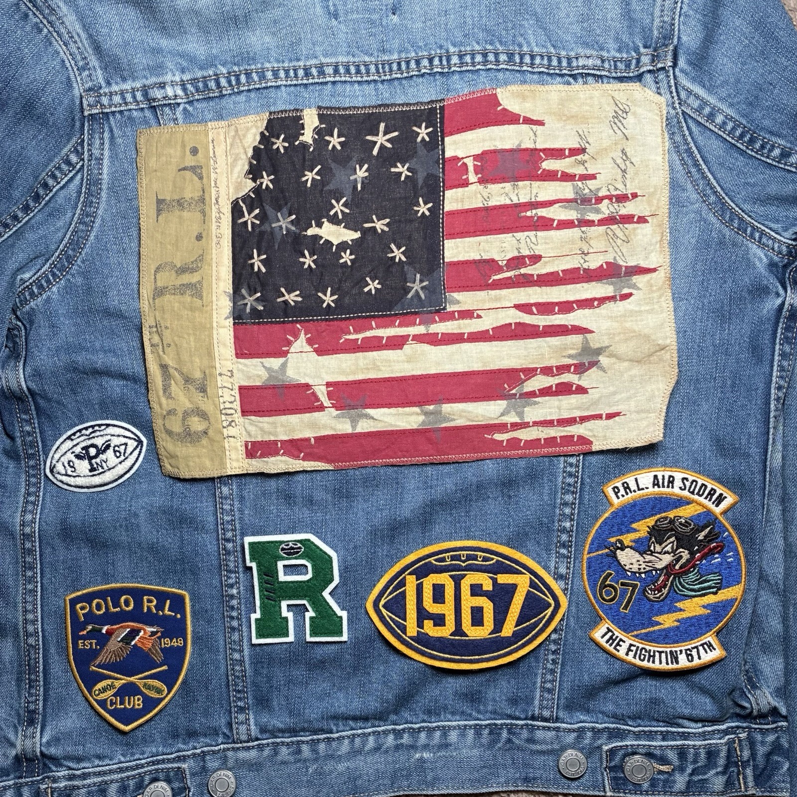 PRL Air SQDRN The Fightin’ 67TH Embroidered Sew-On Patch of Wolf