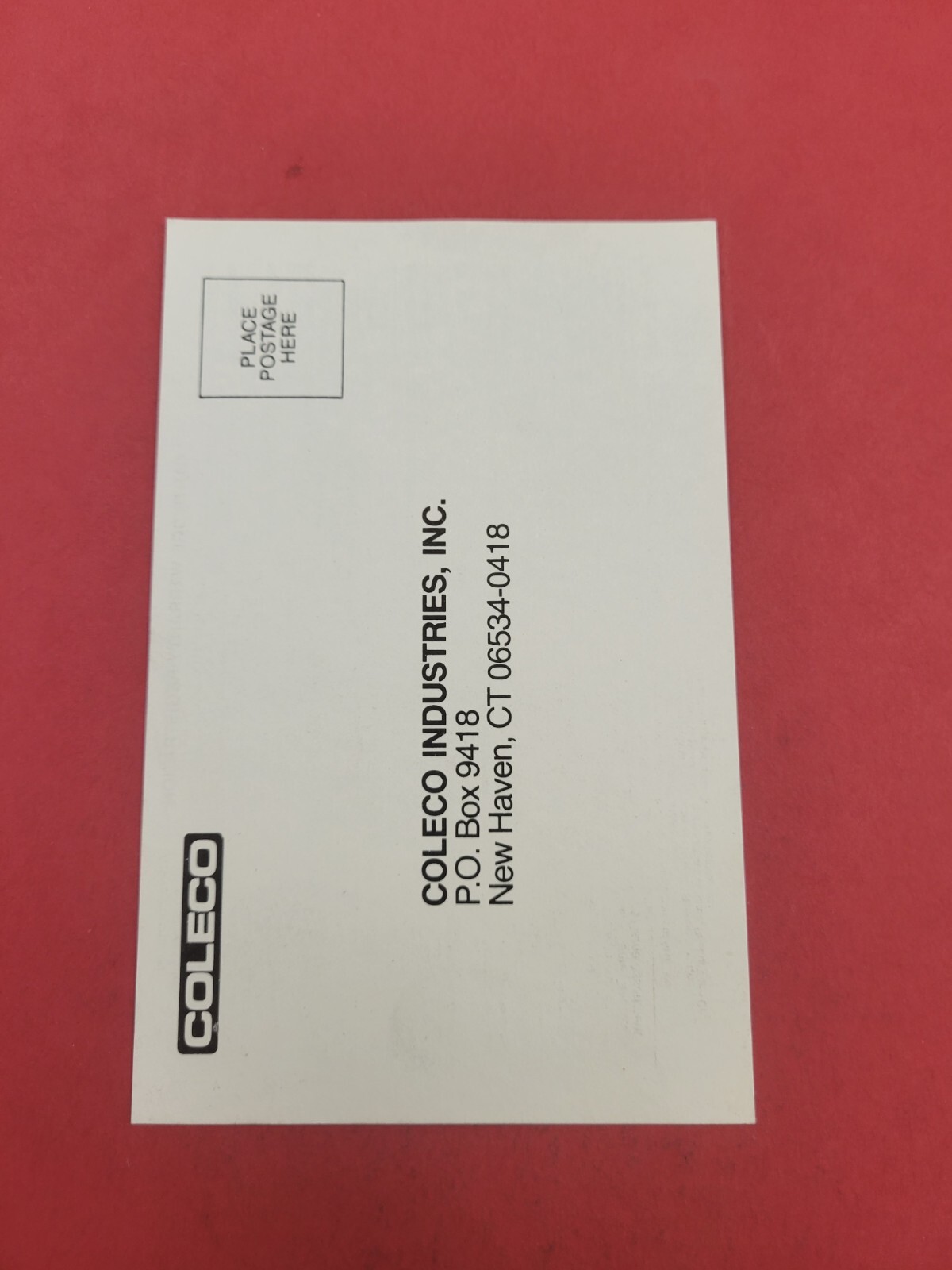 colecovision Warranty Insert
