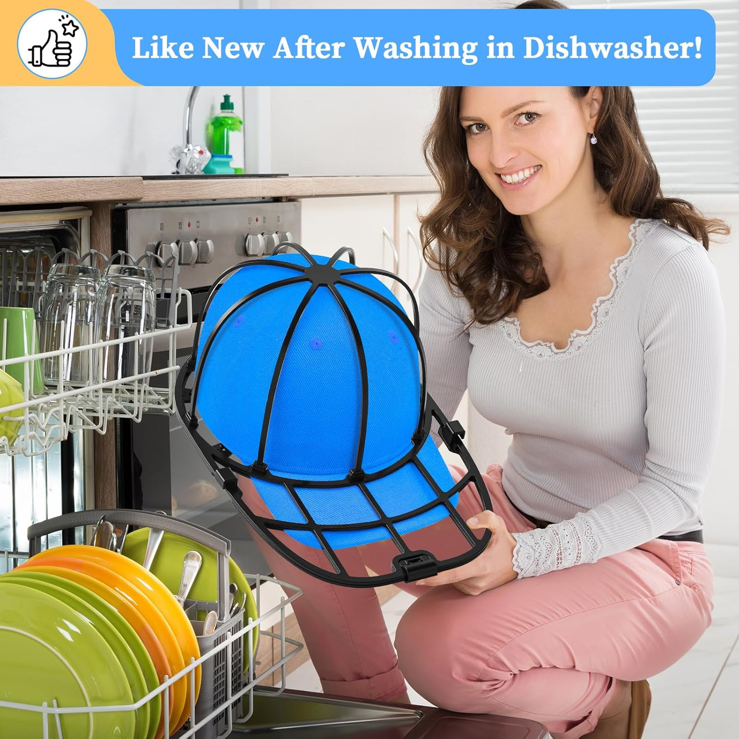 Eiito Hat Washer for Washing Machine - Cleaner for Baseball Caps, Say Goodbye to