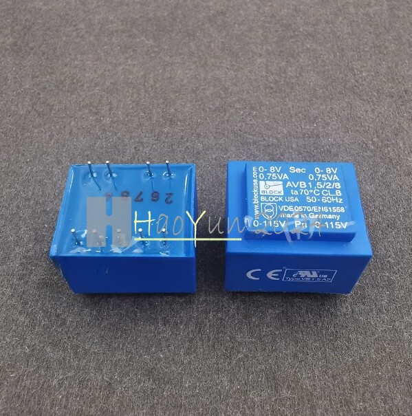 1PCS NEW FIT FOR BLOCK AVB1.5/2/8 2x115V to 2x8V power transformer