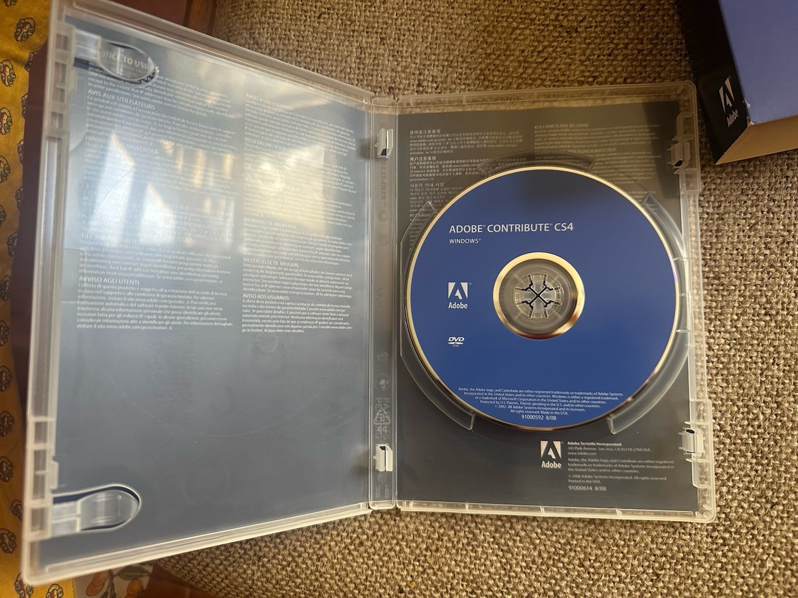 Ad0be Contribute CS4 Software for Windows Full Retail W/ Serial Number
