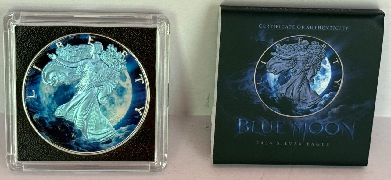 2026 U.S. Eagle Blue Moon Edition 1 oz Silver Colorized Art Coin