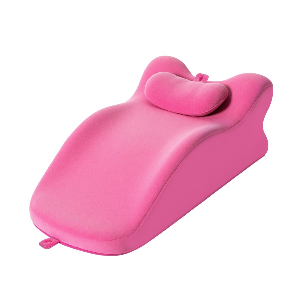 Multi-Functional Bed Pillow with Ergonomic Spinal Posture Support,Pink