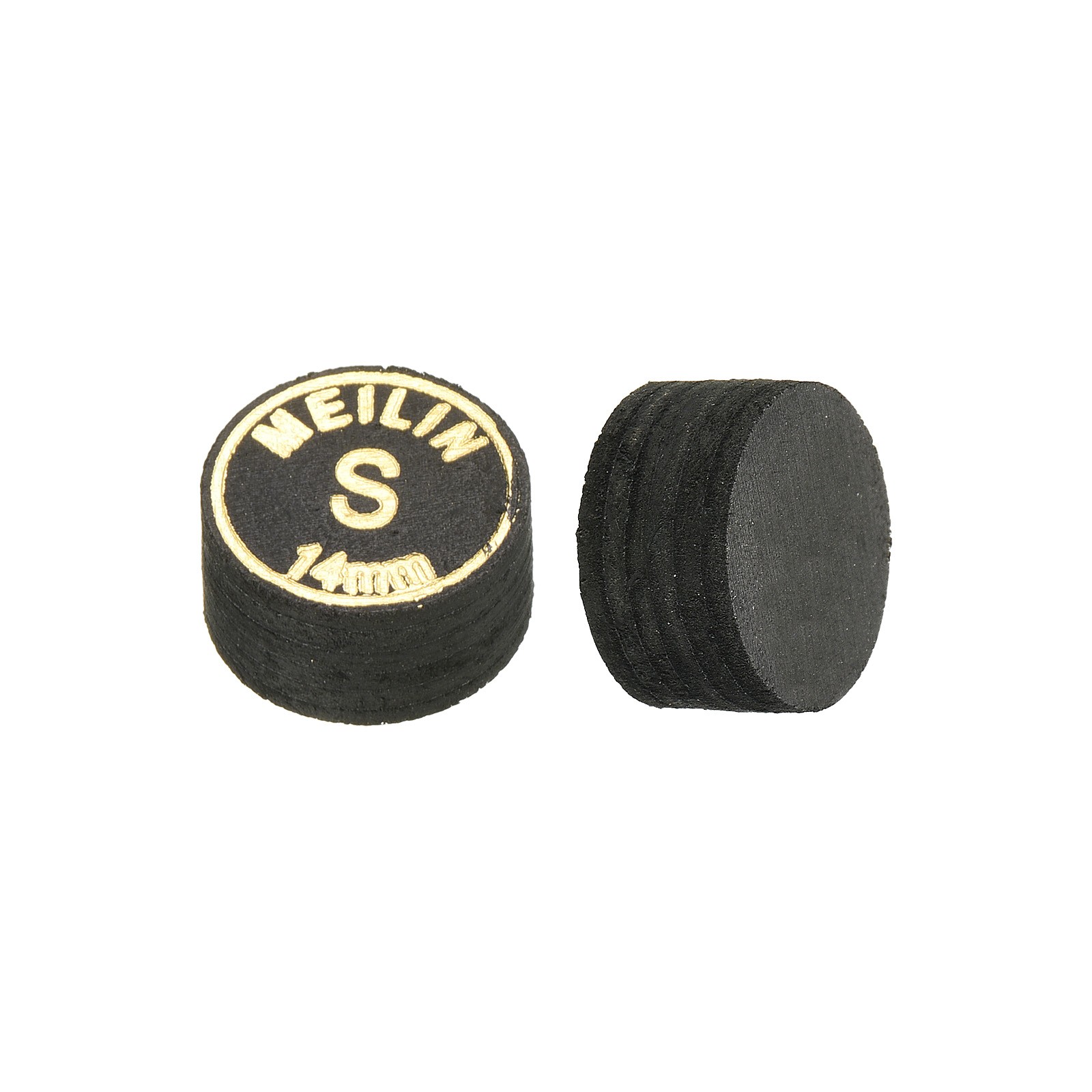 14mm Billiard Stick Tips, 2pcs Soft Multiple Layer Billiard Accessories, Black
