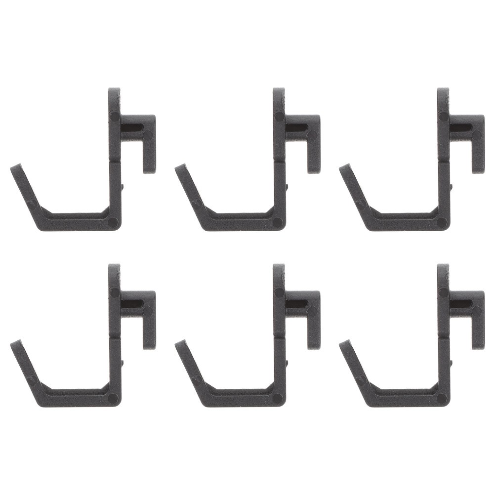 20Pcs Reusable Plastic J Shape Pegboard Hooks Display Hooks for Workshop