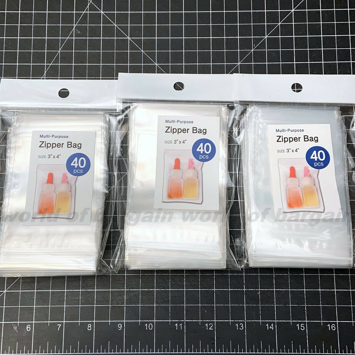 120 Recloseable Bags 3x4 inch Clear Poly Resealable Plastic Zipper Bag Art Craft