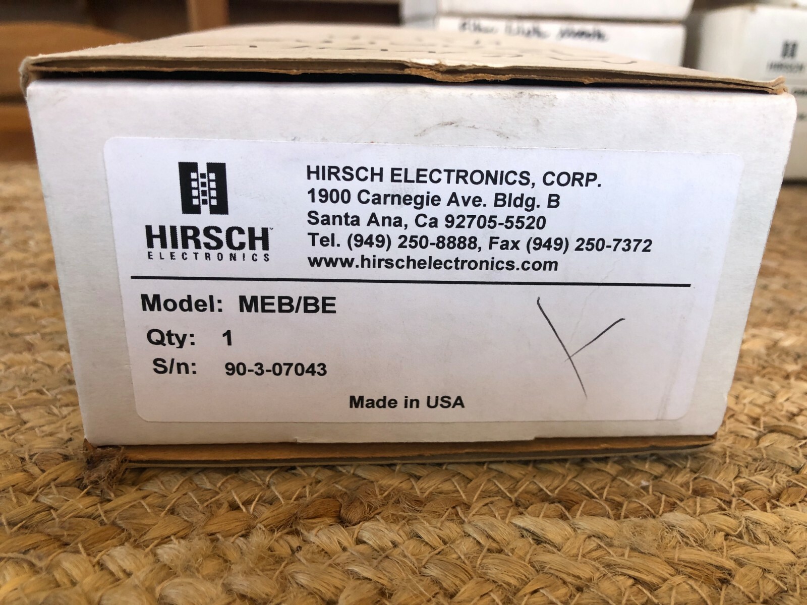 Hirsch Electronic MEB/BE Memory Expansion Board New