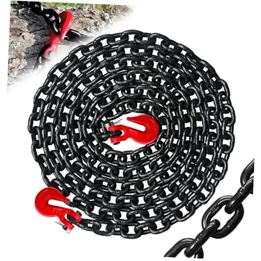 5/16" Binder Chain,25FT Trailer Safety Chains with 5/16 Inch×25FT EP Black